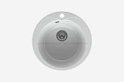 MAXSTONE Мойка глянцевая MS-1 (белый металлик) 470*470*215